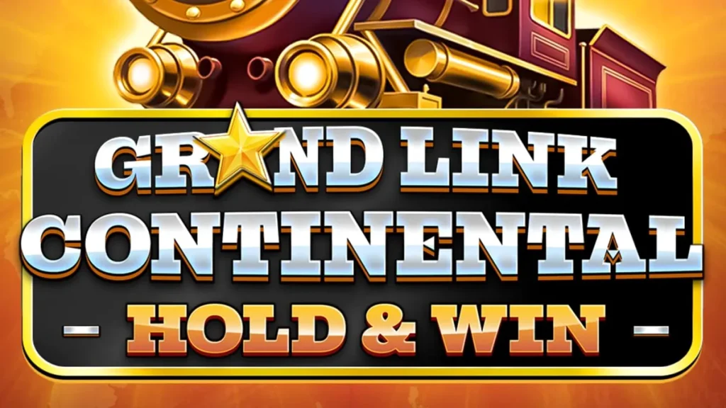 Interface do jogo Grand Link Continental: Hold & Win com tema de trem vintage